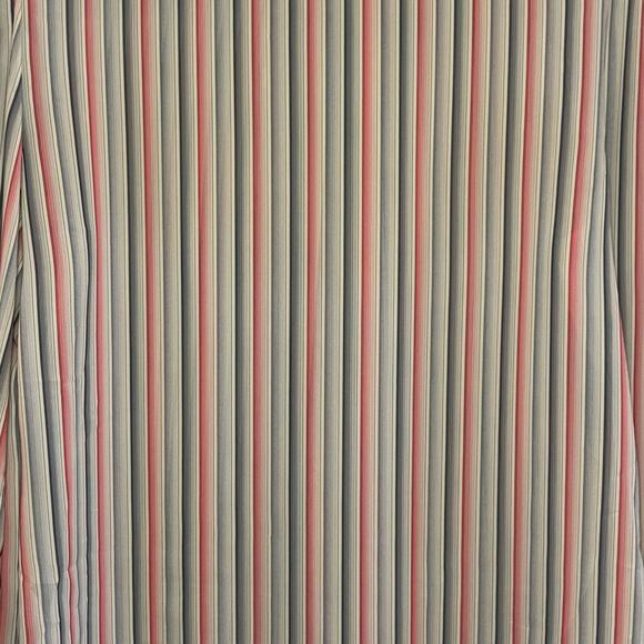 Vintage Lady Arrow Size 8 Made in Korea Striped Button High Collar Blouse - Picture 7 of 10